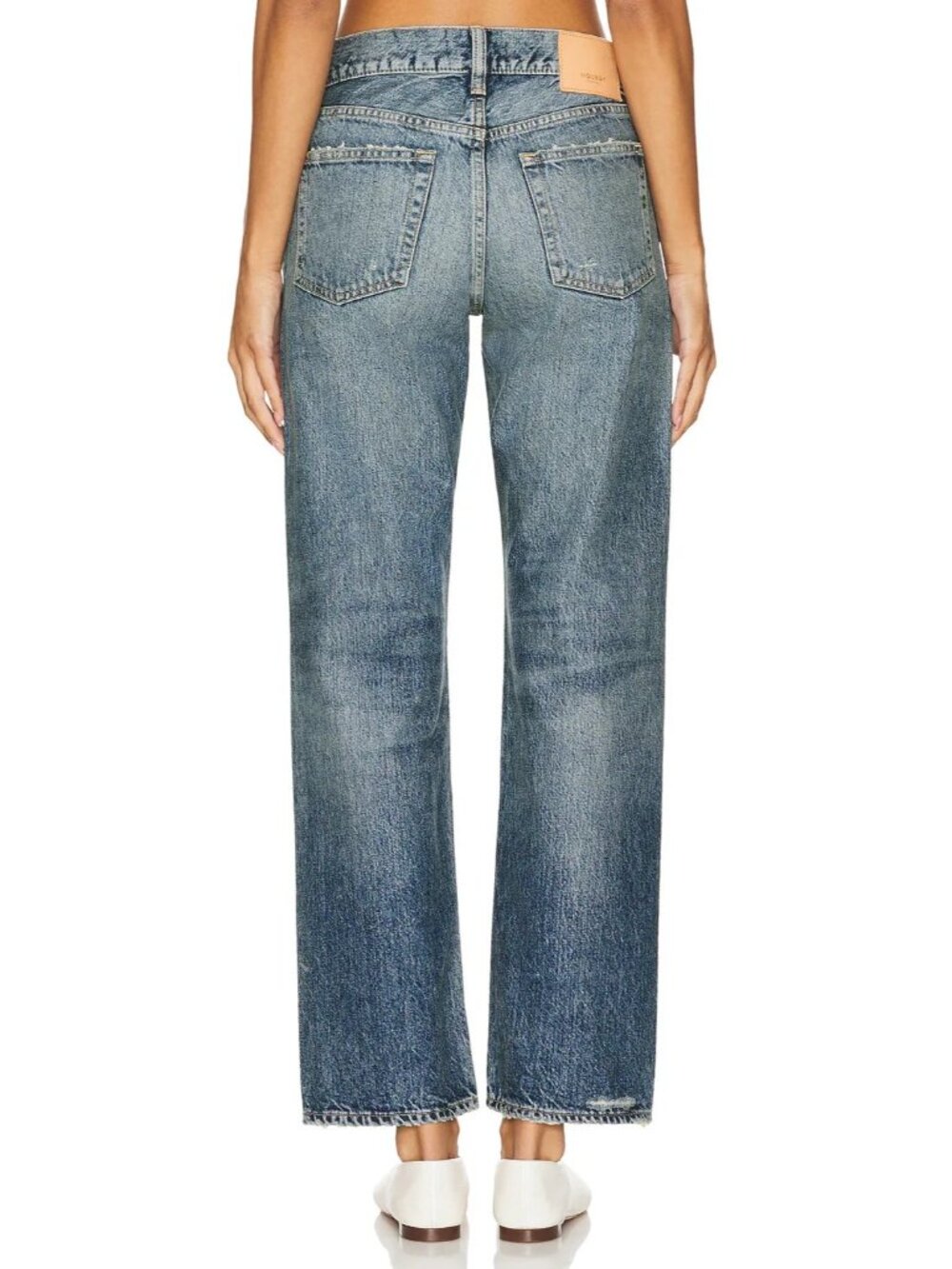 Moussy Women's Faded Blue Straight-Leg Jeans - Picture 4 of 15